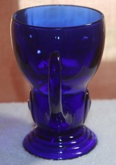 Vintage New Martinsville MOON DROPS Cobalt Blue Glass Mug Circa 1932