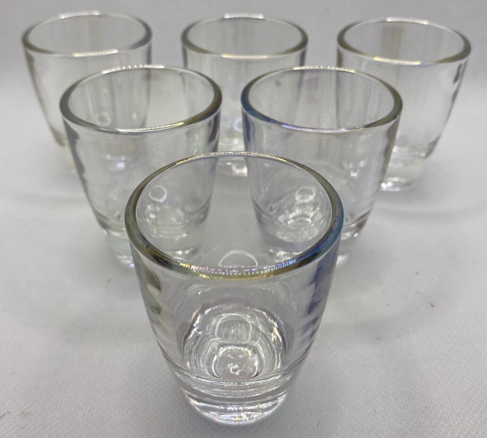 6 Shot Glasses Iridescent