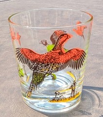 Vintage 1950s Mid-Century Modern «Flying Pheasant» glass by Hazel Ex Condition