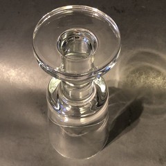 Krosno Svend Jensen Danish JEC1 Wine Glass 7.5″ Heavy Thick Stem Crystal Goblet