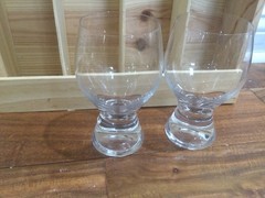 Bohemia Gina Crystal Glass 12 oz Wine/Juice 5.5″h Set of 2 Glasses