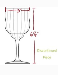 One Baccarat Capri (Optic) Crystal 6″ Claret Wine Glass