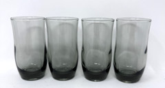 SWEDISH MODERN SMOKE BY DUZ CRYSTAL MID CENTURY SET OF 4 JUICE GLASSES