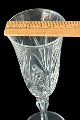 Set Cristal De Flandre 24% Lead Crystal Fluted Champagne Glasses made in FRANCE