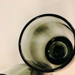 LIBBEY PERCEPTION BLACK/SMOKE SWIRL ICED TEA GLASSES 6-1/2″ – 4 TOTAL