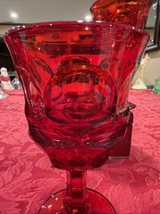 Exquisite Fostoria Ruby Red 6.5” Vintage Argus Stemmed Goblets. Ex Condition