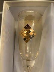 NWT Set Of 2 Pair Of Franco Vetretie Crystal Made In Italy Champagne Glasses