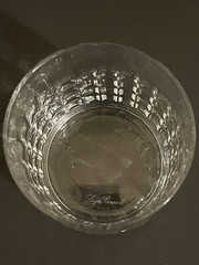 Luigi Bormioli Accademia Italy Whiskey crystal 12.75 oz rock Glass Signed 4” T