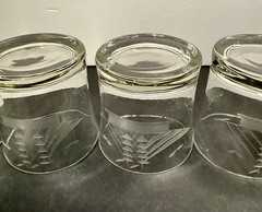 6 Javit Style CLIPPER SHIP Etched OLD FASHIONED Whiskey Rocks Glasses 8 oz 3.5”