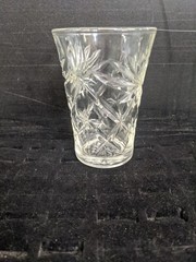 Anchor Hocking 3in Juice Glass Tumbler Star of David Early American Prescut