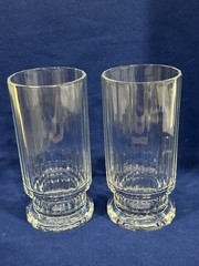 Set of (2) DANSK Designs GUSTAV Highball Cocktail Glasses Pedestal Base – FRANCE