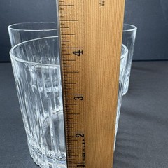 Fine Crystal Rocks/Old Fashion Heavy Bottom Glasses Baccarat Style Set Of 3