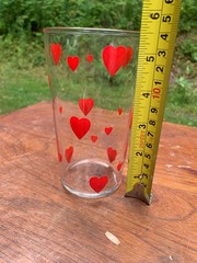 Vintage Schwartz Mustard Glass – Playing Card Suits ~Retro Glassware – Barware
