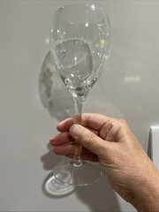 Vintage Cut/ Etched Crystal Grapevine Wine Glass Replacement Piece8 Inches Tall