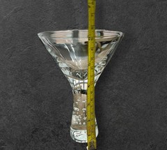 Bubble Glass Thick Stem Martini Glass Clear