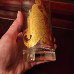 Vintage Sagittarius Zodiac Highball Glass With Gold Archer Design & Horoscope