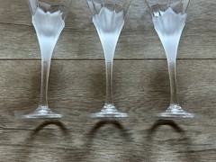 Oscar De La Renta RKG01 Edelweiss Japan Champagne Flute Glass Lot Of 3