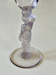 Vtg Bayel France Bacchus Aries Nude Male Liqueur Purple Crystal Glass 6.25” Rare