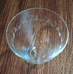 Etched Crystal Ice Tea Glasses 5.5» Vintage Set Of 5