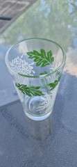 🌿Vintage Boscul Peanut Butter 5″ Glass White CHRYSANTHEMUM