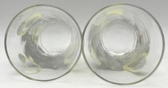 Set of 2 Anthropologie Rebekah Maysles 4.5″ Cat with Rings Juice Glasses *Read