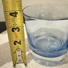 Unknown (Moser Style) Aquamarine Whiskey Double Old Fashioned Glass EUC