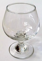 VTG Clear Brandy Snifter with Wide Bowl Short Stem Antique NOS Glass Crystal