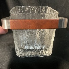 MCM Hoya- Crystal «Glacier Ice» Ice Bucket & 6 Old Fashioned Whiskey Glasses