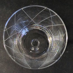 CALVIN KLEIN RANDOM CUT WATER, GLASSES, Etched Crystal, 8 1/2″, 10 Oz, 4PCS