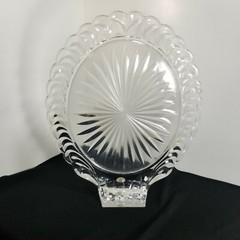 PRE-OWNED Large Garandi France 24% Cristal d’Argues Crystal Oval Picture Frame