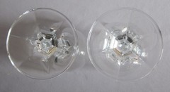 Wine Goblet Glass Import Assoc Crystal Bohemia Ingrid Andrea Pattern 7″