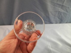 Specialty Glass Co. EAPG Pattern F Clear Glass Wine Goblet Circa 1892