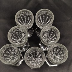 Crystalize 7pc Cut Glass Cup Bohemian Art Deco Spirited