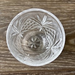 7.5” Cut Crystal Clear Glass Bedside Carafe Tumble Up Pressed Glass 16oz