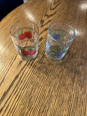 Libbey Harvest Fruit Beverage Glass Tumblers Grape Apple Glasses