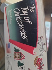 The Joy Of Christmas Set of 4 Old Fashioned 14oz Glasses Carlton Made in USA Box