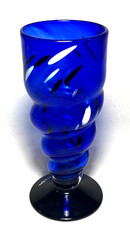 KOSTA BODA (Ocean Cobalt+) ~ Mouth Blown 12 Oz. GOBLET (A.Wahlstrom) ~ Sweden