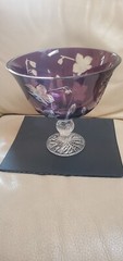 AJKA LIMITED 130/500 «DESIGN GUILD» RUBY. ARTIST SIGNED. CRYSTAL GLASS BOWL.