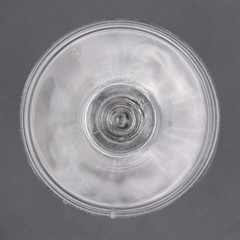 Vintage Footed Pilsner Glasses, Pair (2), Stripe & Laurel Band, 7 1/4″ h, Clear
