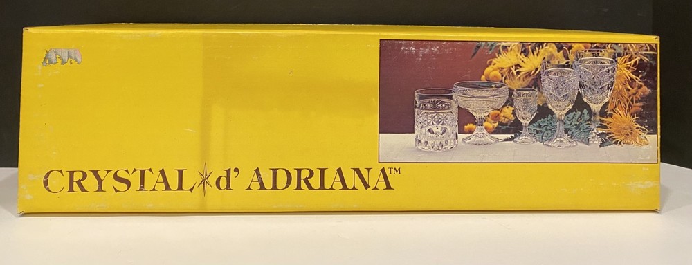 NEW Vintage Crystal d’ Adriana Luna Champagne Glasses Set of 4 Lead Crystal Yugo