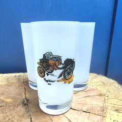 Vintage Gay Fad Classic Automobile Tumblers–Three