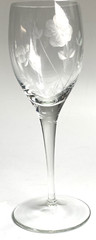 CCI21 by Crystal Clear Industries Flower Etched Crystal Wine Glass 7 1/2″ Tall