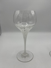 Rosenthal Snowflower Water Goblet Glasses White Confetti Crystal Lot of 2
