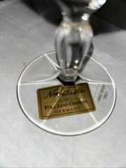 Noritake Vendome Platinum Iced Tea Glass(s) 8 1/8″ Crystal Teardrop Cut Germany