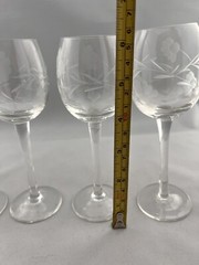 Tyrone Irish Crystal Dungannon White Wine Glasses Etched Original Box Set of 5