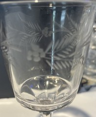 EAPG Mitchell Pattern Goblet George Duncan & Sons Fern & Berry 1875 Antique