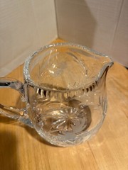 Royal Brierley Crystal Water Juice Jug Pitcher 6″H VERY HEAVY