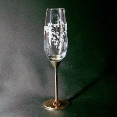 KATE SPADE GARDNER STREET CHAMPAGNE FLUTE, Crystal & Silver, 9 1/2″, 8 Oz, LENOX