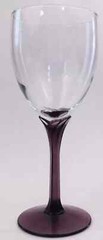 Libbey Amethyst Stem Tulip Goblet Wine Glass Vintage