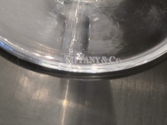 Tiffany & Co Trumpet Crystal Glass Hollow Stem Champagne Flutes 9.25″ Pair 2x